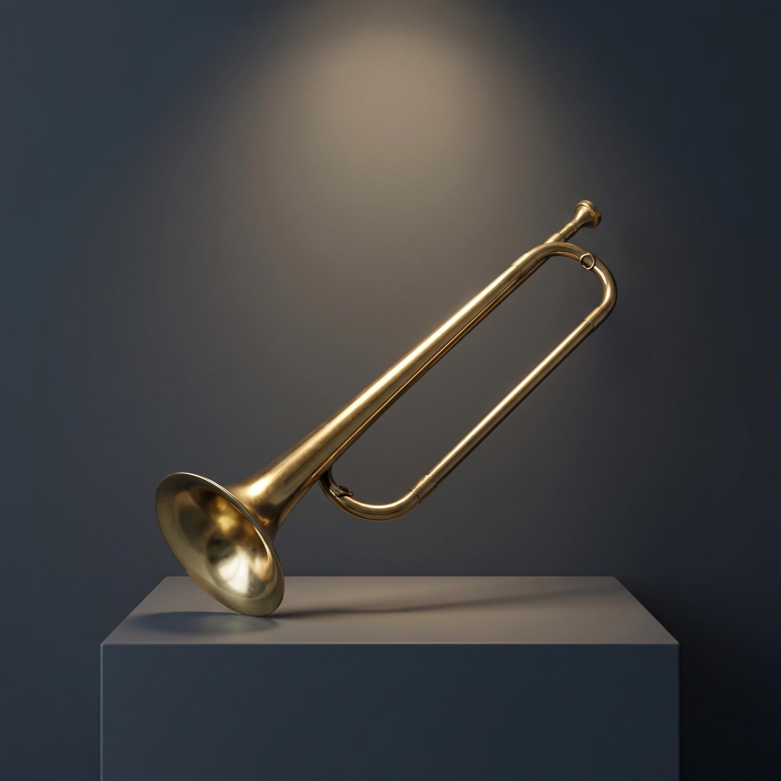 Musical Instrument Bugle - Corneta Clásica de Latón, Instrumento de