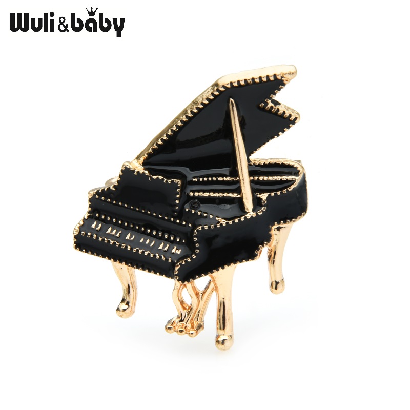 Musical Instrument For Babies - Broches de Piano esmaltados negros Wuli