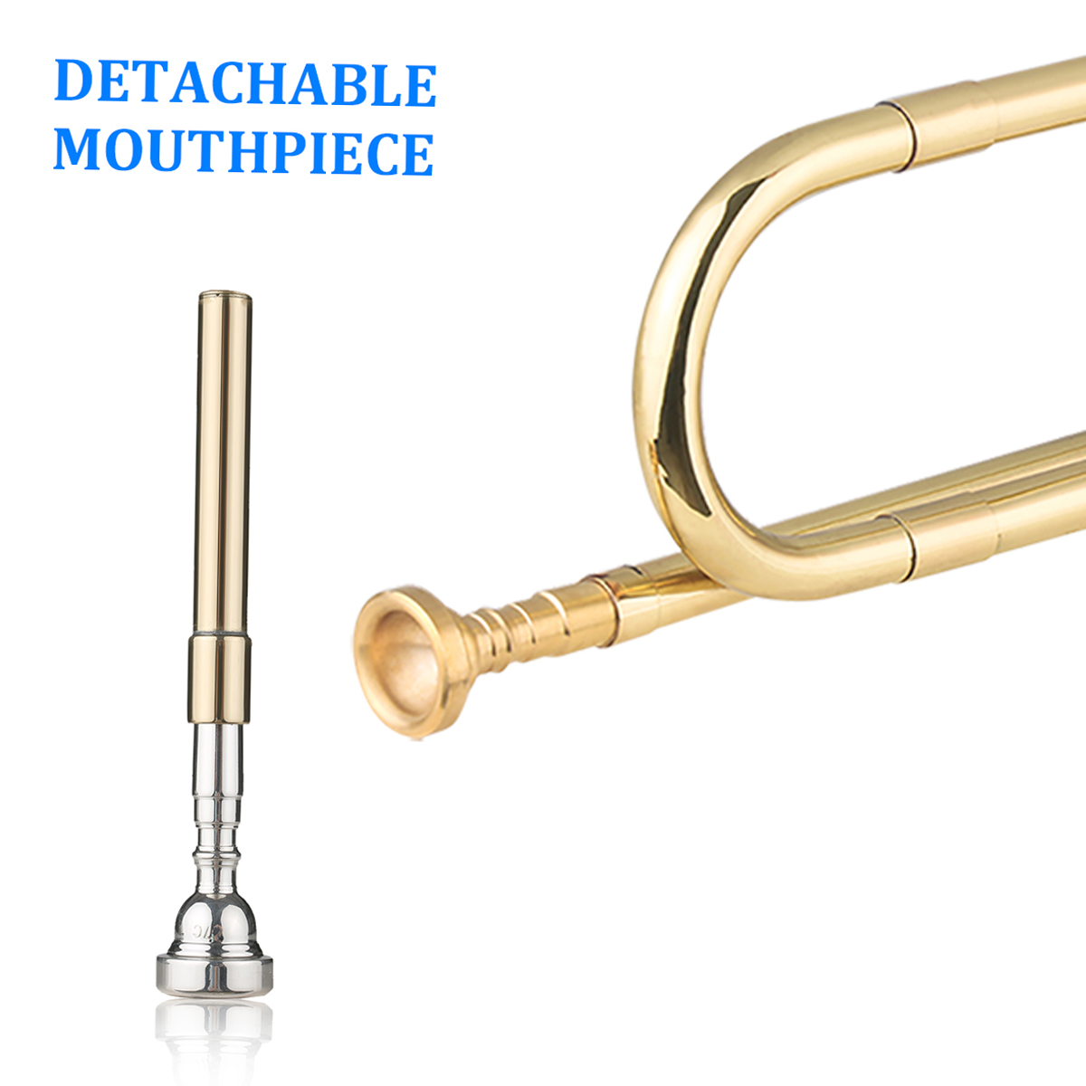 Trompeta de caballería chapada - Musical Instrument Bugle reseña y precio