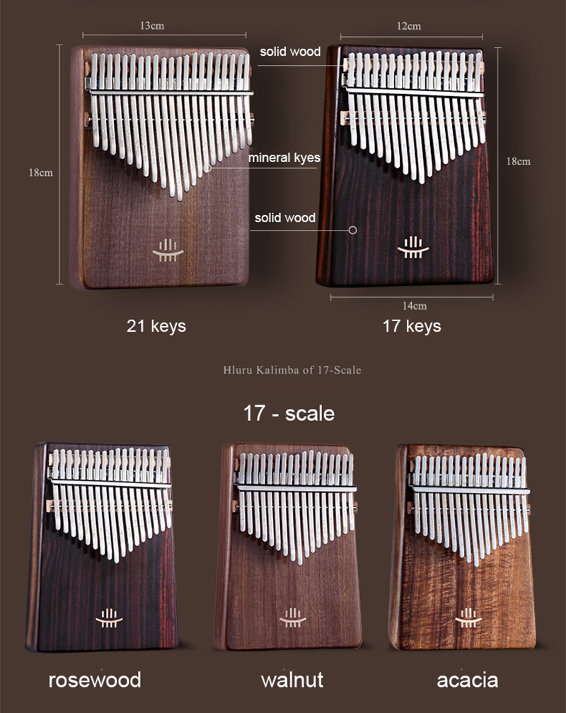 Hluru Kalimba de 17 teclas con - Musical Instrument Qin reseña y precio