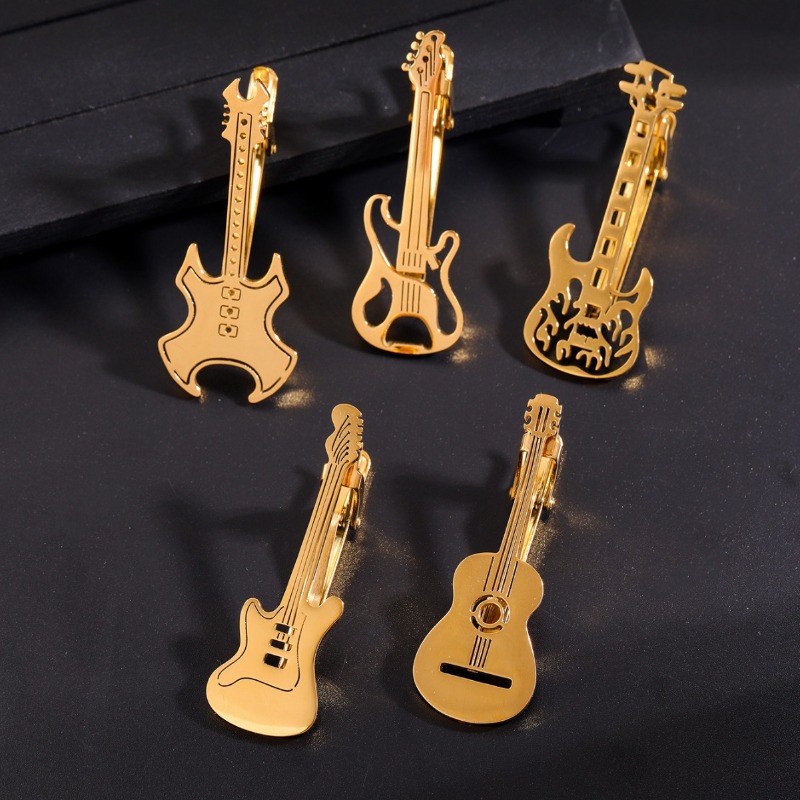 Pisacorbatas de Acero Inoxidab - Musical Instrument Ending In A reseña y precio