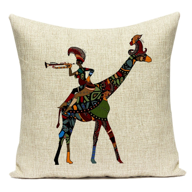 Funda de cojín Retro para muje - Musical Instrument In Africa reseña y precio