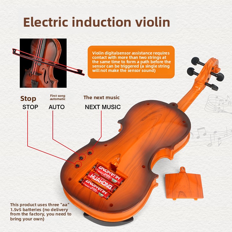 Juguetes de violín acústico, c - Musical Instrument Qin reseña y precio