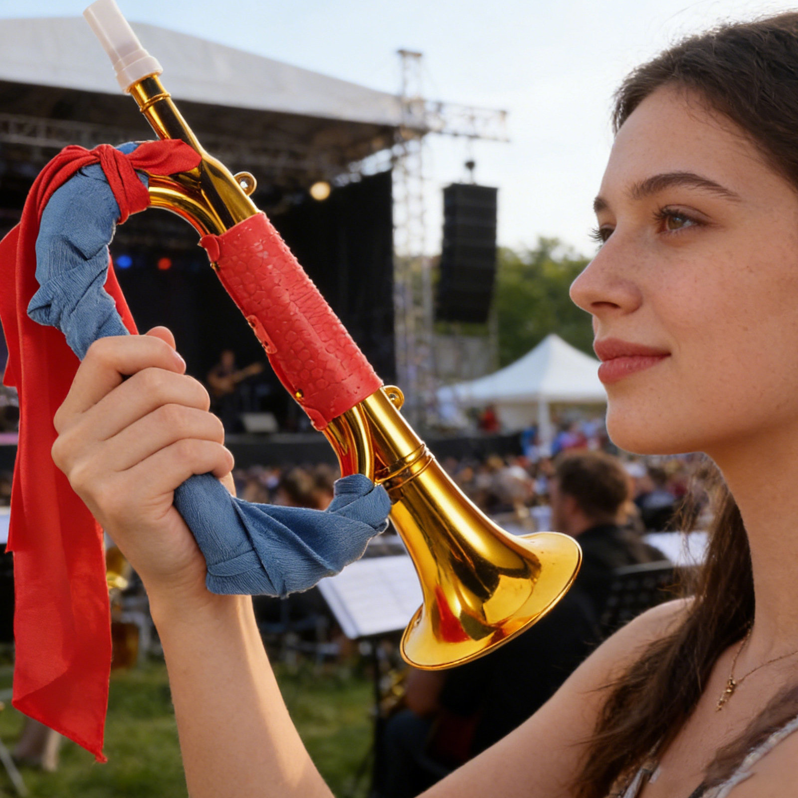 Trompeta de Plástico, Corneta, - Musical Instrument Bugle reseña y precio